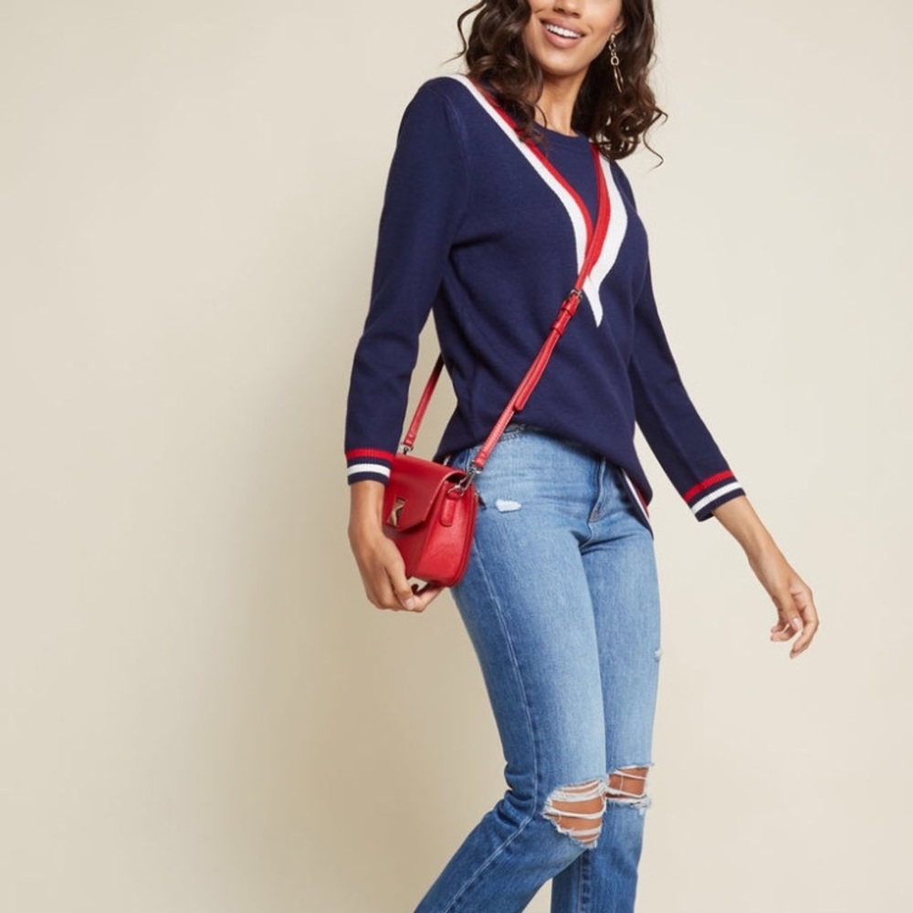 ModCloth Well Prepped Knit Tunic Sweater Printed - Picture 4 of 7